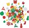 300 Pieces Christmas Glitter Foam Stickers Self Adhesive Snowflake Santa Bell Sticker for Xmas Gift Box Bag, Tree, Greeting Cards DIY Decoration